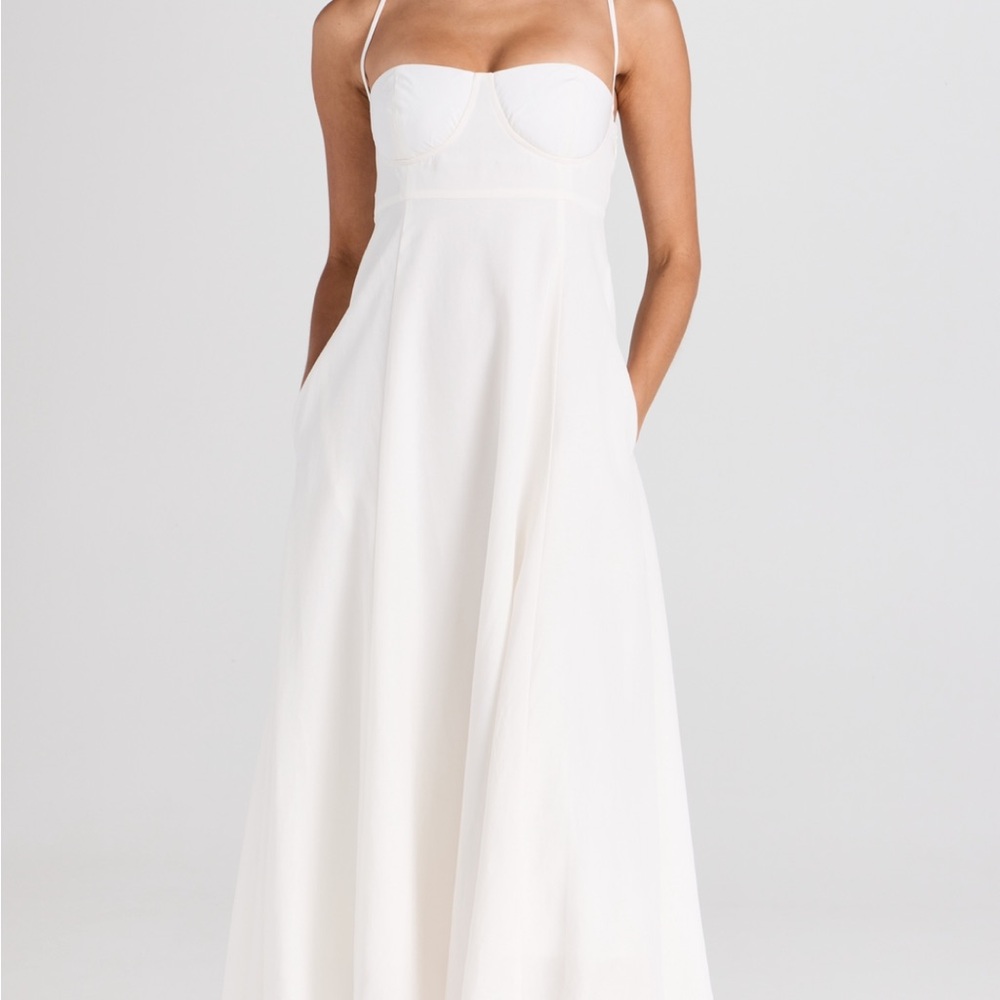 Elegant White Spaghetti Strap Dress